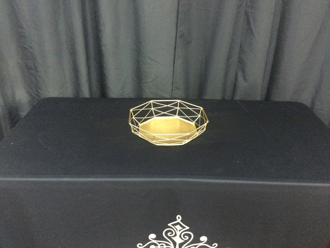 Gold Octagon Dome Dessert Stand