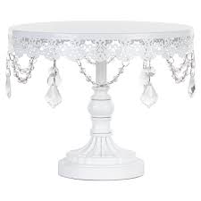 Crystal-Draped White Cake-stand (large)