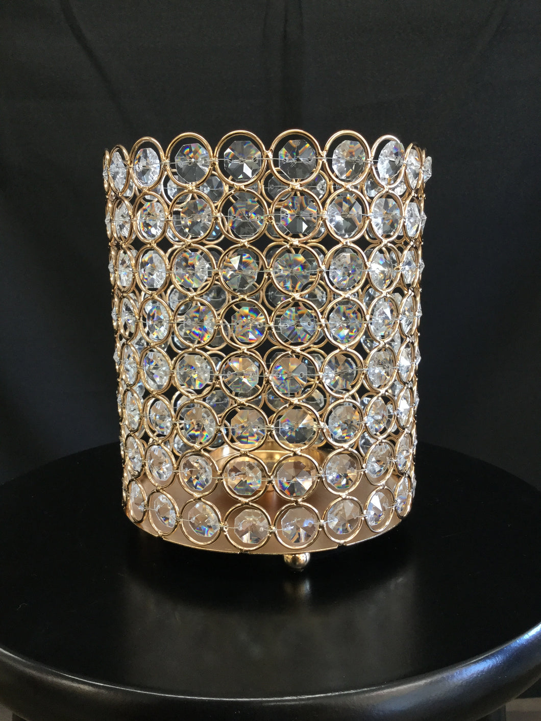 Crystal Gold Tabletop Candle Holder (Small) 7