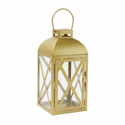 Gold Medium Metal Lantern